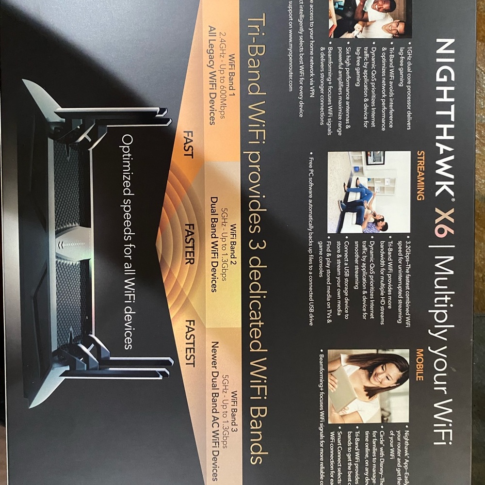 Nighthawk x6 Netgear router